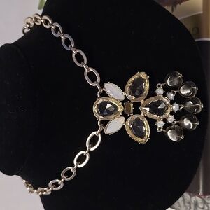 Banana Republic Gold and Gems Statement Necklace